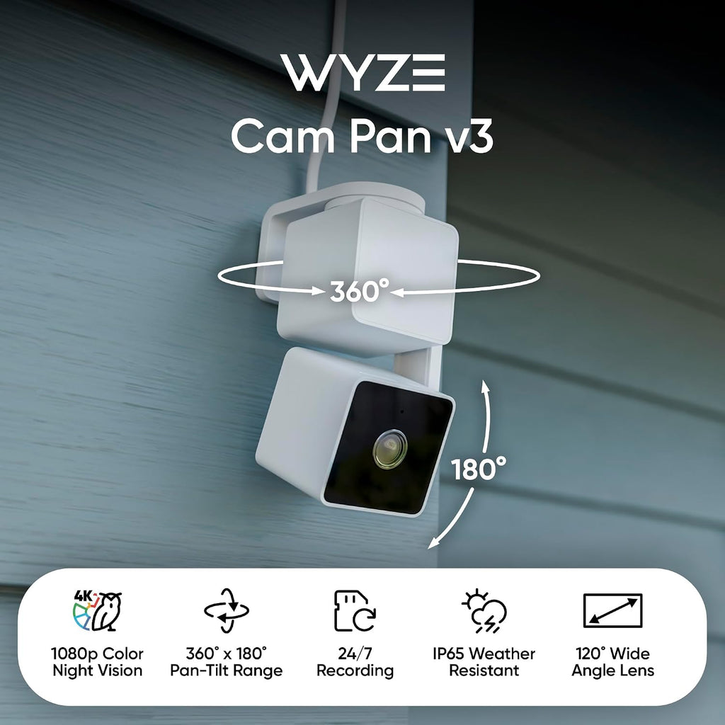 WYZE Cam Pan v3 Indoor/Outdoor Pan & Tilt Security Camer