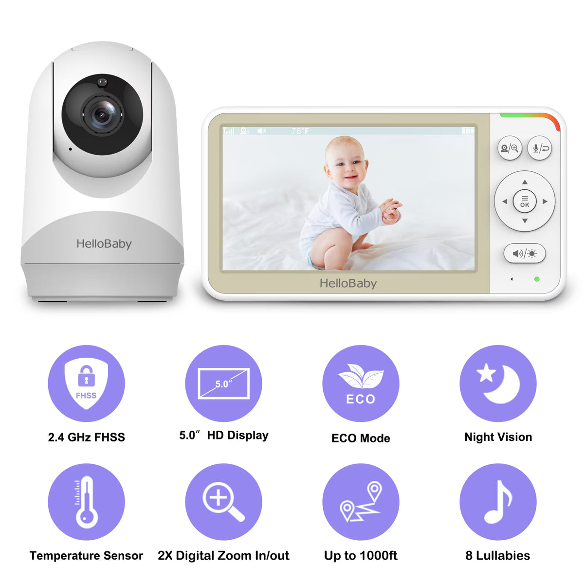 HelloBaby HB6256 Baby Monitor No WiFi | Mystery Mania